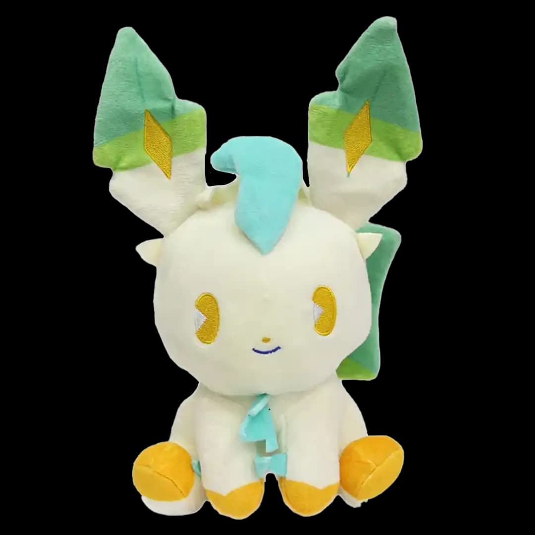 Peluche Leafeon Chibi (Pokémon) | Felpa Suave | 20 cm