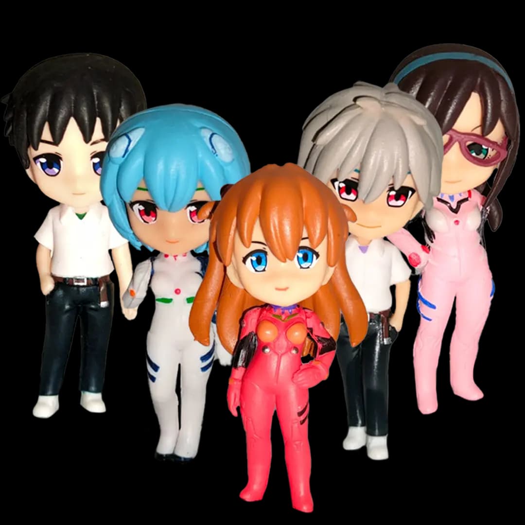 Figura Set Figuras - Pilotos (Evangelion) | PVC | 8 cm