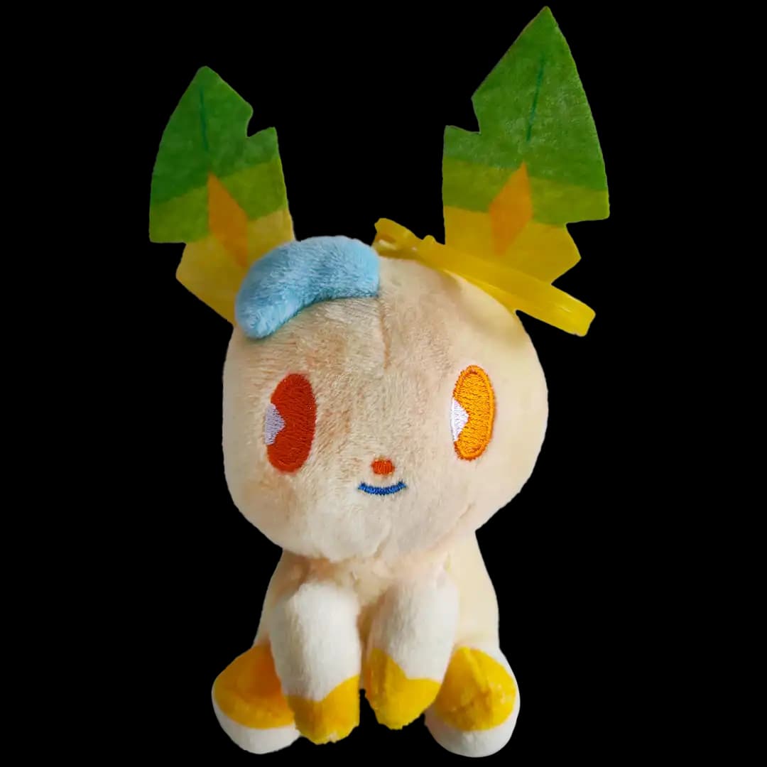 Peluche Llavero - Leafeon Chibi (Pokémon) | Felpa Suave | 10 cm