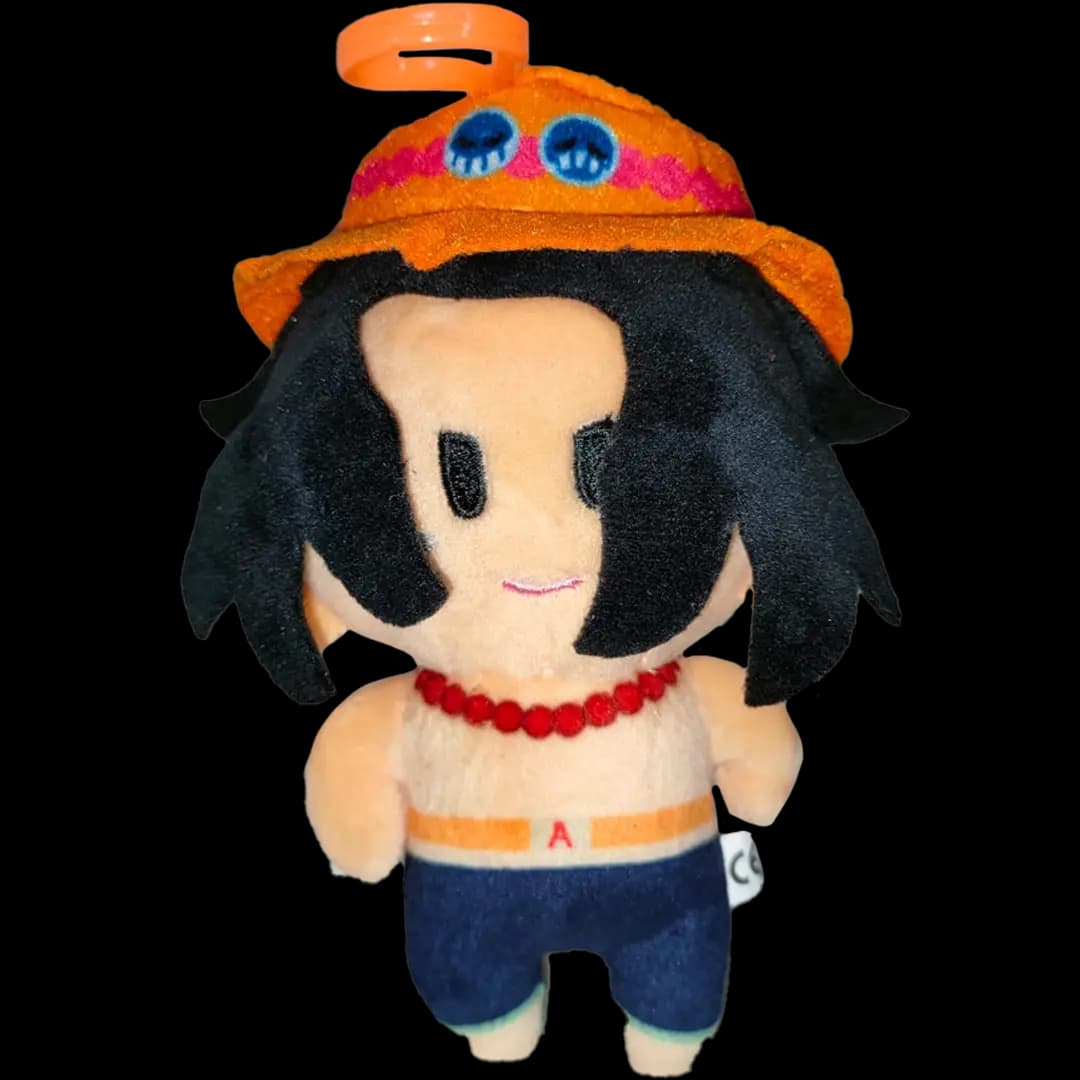 Peluche Llavero - Ace (One Piece) | Felpa Suave | 11 cm